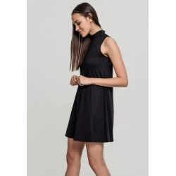 Дамска мини рокля в черен цвят Urban Classics Ladies A-Line Turtleneck Dress black 