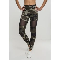 Дамски спортен клин в камуфлаж Urban Classics woodcamo/blk