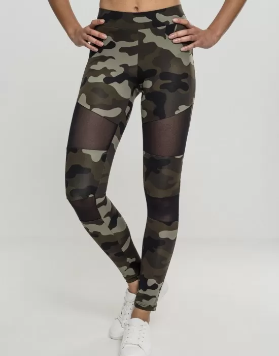 Дамски спортен клин в камуфлаж Urban Classics woodcamo/blk, Клинове - Hoodstyle.bg
