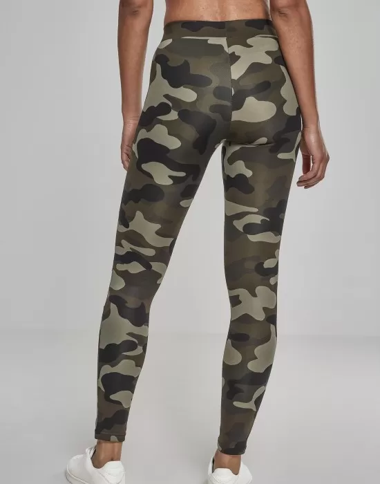 Дамски спортен клин в камуфлаж Urban Classics woodcamo/blk, Клинове - Hoodstyle.bg