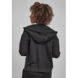 Дамски черен суичър с цип Urban Classics