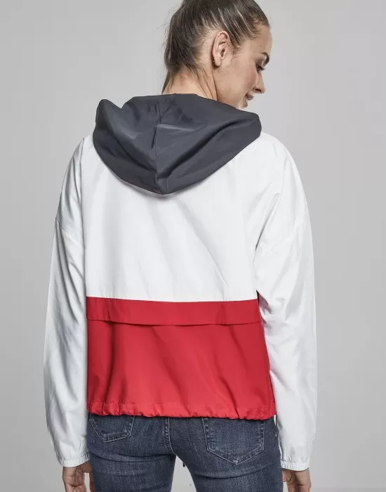 Дамско яке в три цвята от Urban Classics Ladies 3-Tone Oversize Windbreaker, Якета - Hoodstyle.bg