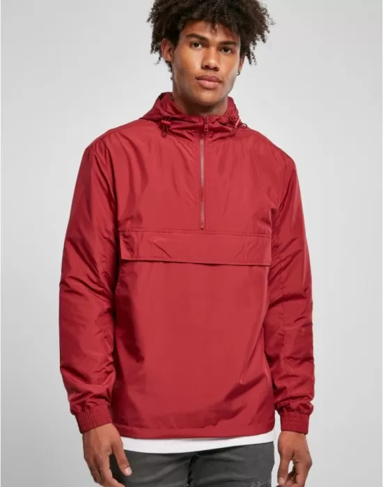 Мъжко червено яке без закопчаване Urban Classics brickred, Якета Пролет / Есен - Hoodstyle.bg