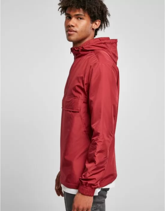 Мъжко червено яке без закопчаване Urban Classics brickred, Якета Пролет / Есен - Hoodstyle.bg