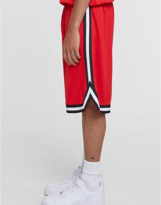 Мъжки къси панталони в червен цвят Urban Classics Stripes