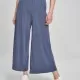 Дамски панталон в сив цвят Urban Classics Ladies Modal Culotte vintageblue, Панталони - Hoodstyle.bg
