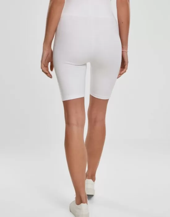 Дамски къс клин с висока талия в бял цвят Urban Classics Ladies High Waist Cycle Shorts, Клинове - Hoodstyle.bg