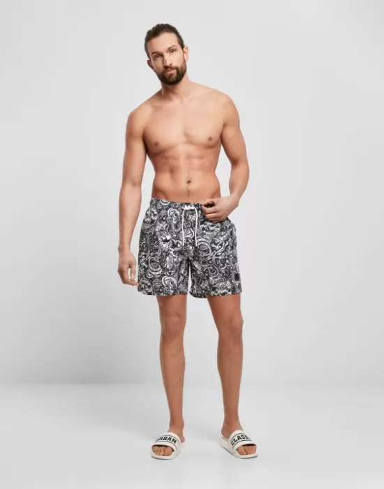 Мъжки плувни шорти Urban Classics Pattern?Swim Shorts tattoo aop, Къси панталони - Hoodstyle.bg