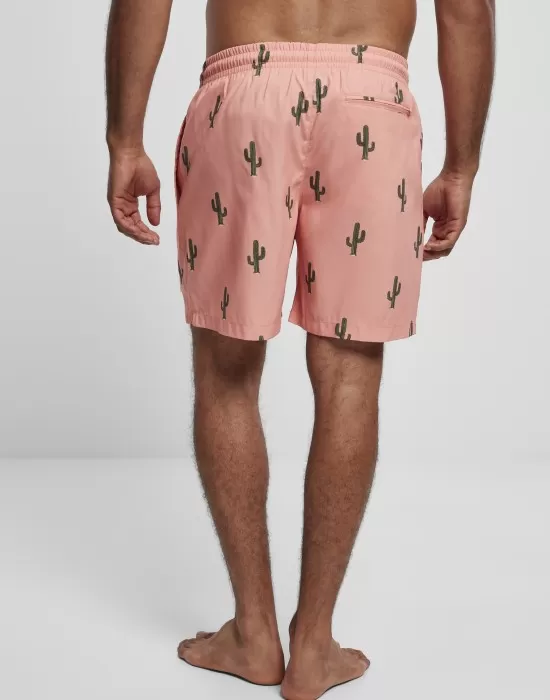 Мъжки плувни шорти Urban Classics Pattern cactus aop, Къси панталони - Hoodstyle.bg
