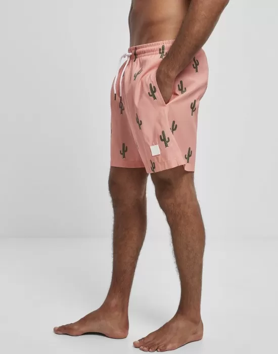 Мъжки плувни шорти Urban Classics Pattern cactus aop, Къси панталони - Hoodstyle.bg