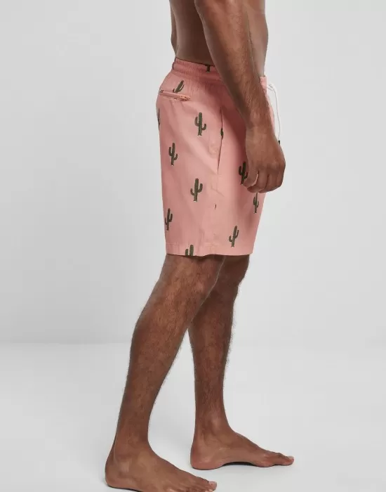 Мъжки плувни шорти Urban Classics Pattern cactus aop, Къси панталони - Hoodstyle.bg
