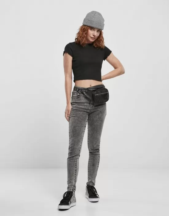Дамски дънки в черно от Urban Classics Ladies High Waist Skinny, Дънки - Hoodstyle.bg