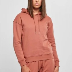 Дамски суичър в цвят праскова Urban Classics Ladies Organic Hoody