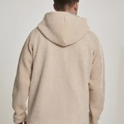 Мъжко яке в пясъчен цвят от Urban Classics Hooded Sherpa Zip 