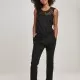 Дамски гащеризон с дантела в черен цвят Urban Classics Ladies Lace Block Jumpsuit, Панталони - Hoodstyle.bg