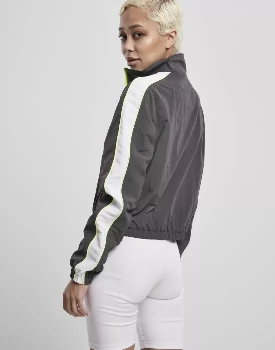 Дамско яке в тъмносиво от Urban Classics Ladies Short Piped Track, Якета - Hoodstyle.bg