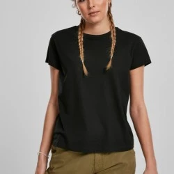 Дамска класическа тениска в черен цвят Urban Classics Ladies Basic Box Tee black 