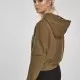 Дамски суичър в цвят маслина Urban Classics Ladies Short Worker Hoody, Суичъри - Hoodstyle.bg
