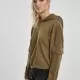 Дамски суичър в цвят маслина Urban Classics Ladies Short Worker Hoody, Суичъри - Hoodstyle.bg