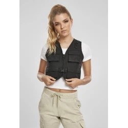 Дамска жилетка без ръкави в черно от Urban Classics Ladies Short Tactical Vest 