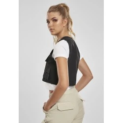 Дамска жилетка без ръкави в черно от Urban Classics Ladies Short Tactical Vest 