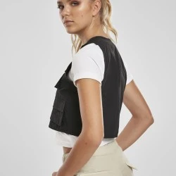 Дамска жилетка без ръкави в черно от Urban Classics Ladies Short Tactical Vest 