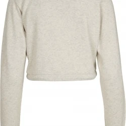 Дамска блуза в светлосиво Urban Classics Ladies Oversized Cropped Crewneck