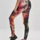 Дамски клин в черно и тъмнорозово от Urban Classics Ladies Tie Dye High Waist Leggings, Клинове - Hoodstyle.bg