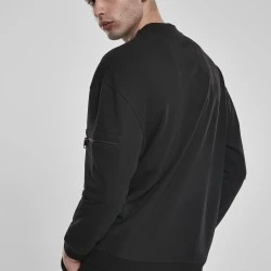 Мъжки блуза в черно Urban Classics Training Terry Crew 