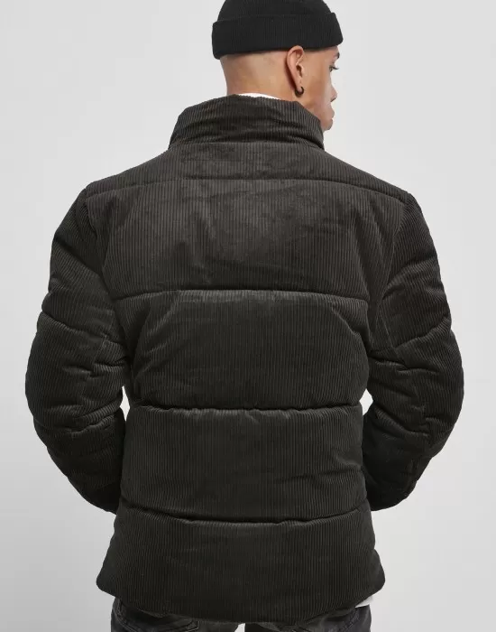 Мъжко яке черно Urban Classics Boxy Corduroy Puffer, Зимни якета - Hoodstyle.bg