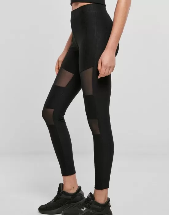 Дамски клин в черно от Urban Classics Ladies Tech Mesh Rib, Клинове - Hoodstyle.bg