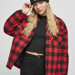 Дамска леко подплатена риза в червено Ladies Flanell Padded Overshirt 