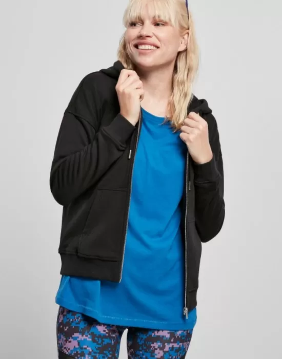 Дамски суичър в черен цвят Urban Classics от органичен памук, Суичъри - Hoodstyle.bg