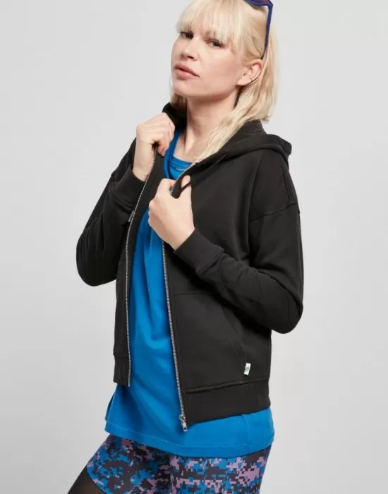 Дамски суичър в черен цвят Urban Classics от органичен памук, Суичъри - Hoodstyle.bg