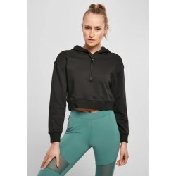 Дамски суичър в черен цвят Urban Classics Ladies Short Terry Hoody