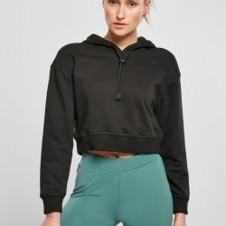 Дамски суичър в черен цвят Urban Classics Ladies Short Terry Hoody