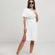 Дамска рокля в бял цвят Urban Classics от органичен памук, Рокли - Hoodstyle.bg