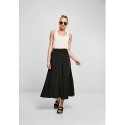 Дамска пола в черен цвят Urban Classics Viscose Midi 
