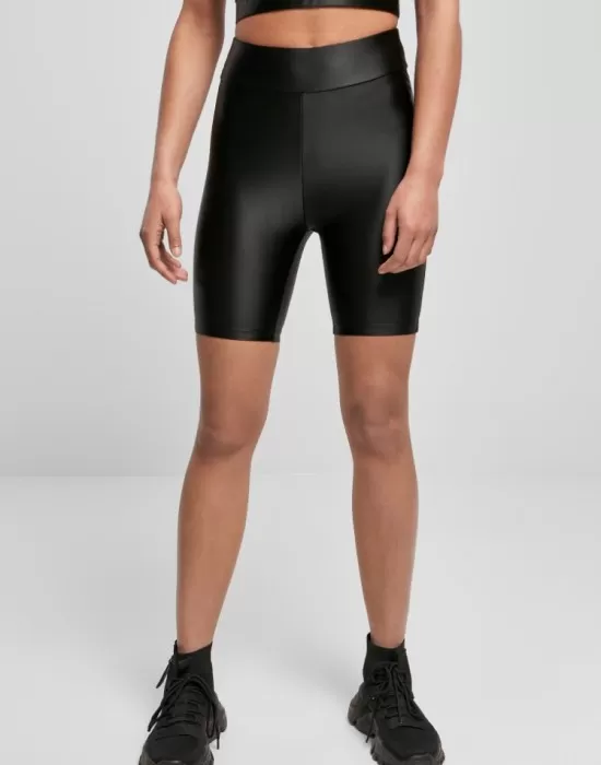 Дамски къс клин в черен цвят Urban Classics Shiny Metallic, Клинове - Hoodstyle.bg