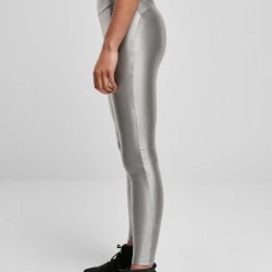Дамски клин в сребрист цвят Urban Classics Highwaist Shiny 