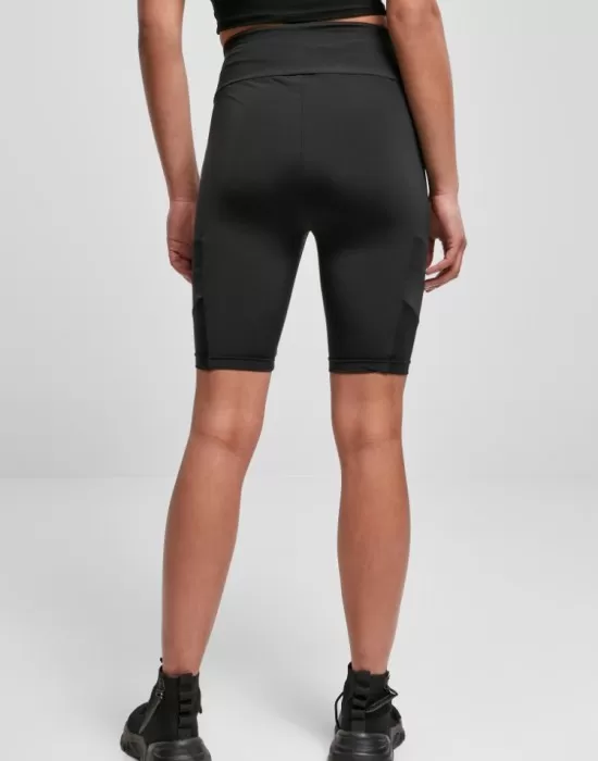 Дамски къс клин в черен цвят Urban Classics High Waist Tech Mesh Cycle, Клинове - Hoodstyle.bg