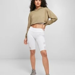 Дамски къс суичър в цвят каки Urban Classics 
