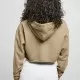 Дамски къс суичър в цвят каки Urban Classics, Суичъри - Hoodstyle.bg