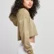 Дамски къс суичър в цвят каки Urban Classics, Суичъри - Hoodstyle.bg