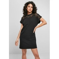 Дамска рокля в черен цвят Urban Classics Lace Tee 
