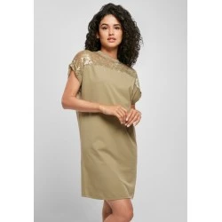 Дамска рокля в цвят каки Urban Classics  Lace Tee