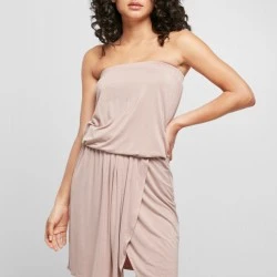 Дамска рокля в цвят пепел от рози Urban Classics Bandeau