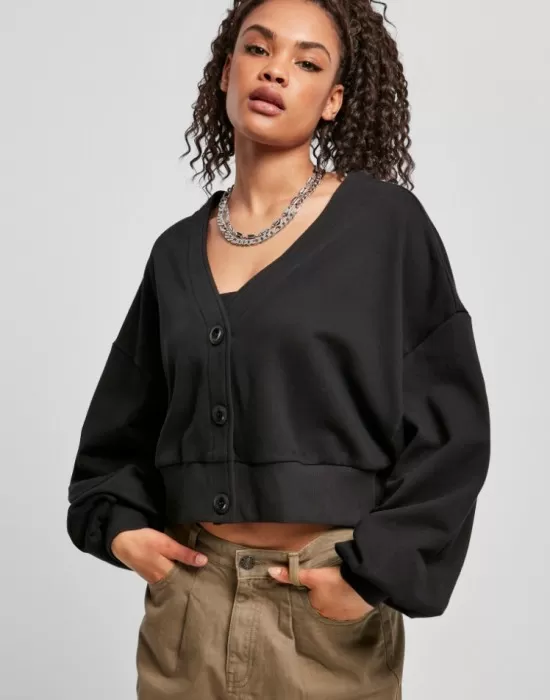 Дамска жилетка в черен цвят Urban Classics от органичен памук, Жилетки - Hoodstyle.bg