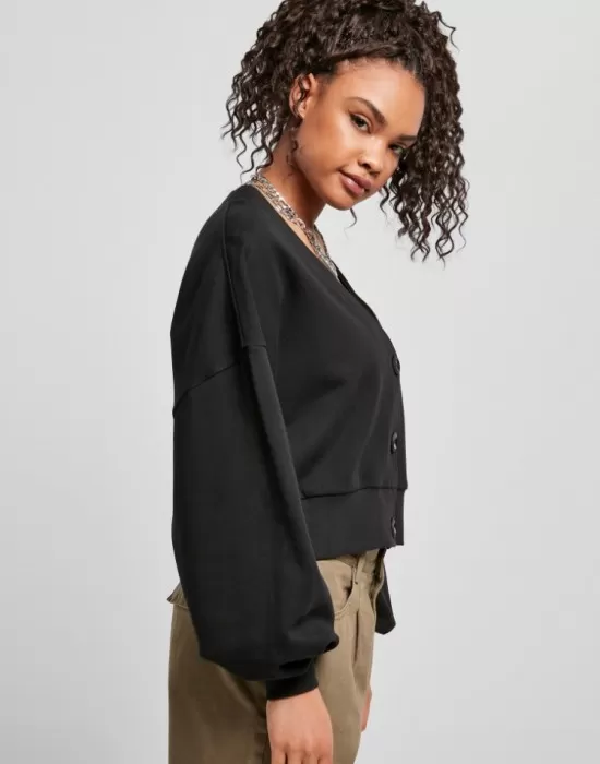 Дамска жилетка в черен цвят Urban Classics от органичен памук, Жилетки - Hoodstyle.bg