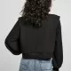 Дамска блуза в черен цвят Urban Classics Padded Shoulder Modal Terry Crewneck, Блузи - Hoodstyle.bg